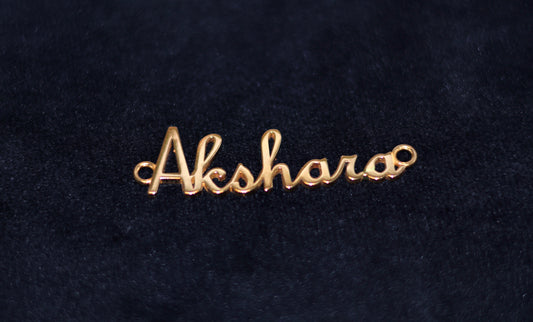 22K Gold Customised Name Pendant – Personalize Your Style