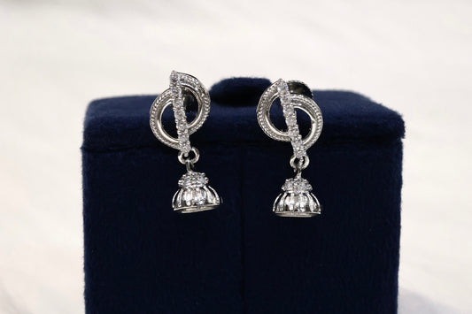 Charming 92.5 Sterling Silver Jhumka Earrings