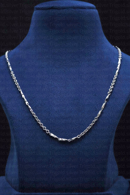Regal Platinum Finish Silver Chain