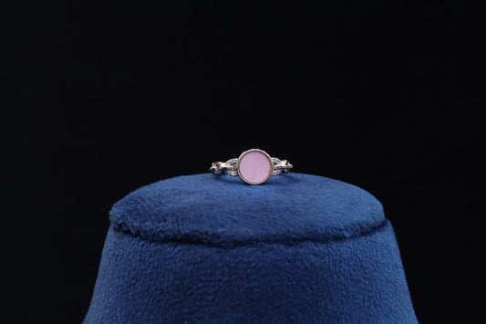 92.5 Pure Silver Ring - MOP Pink